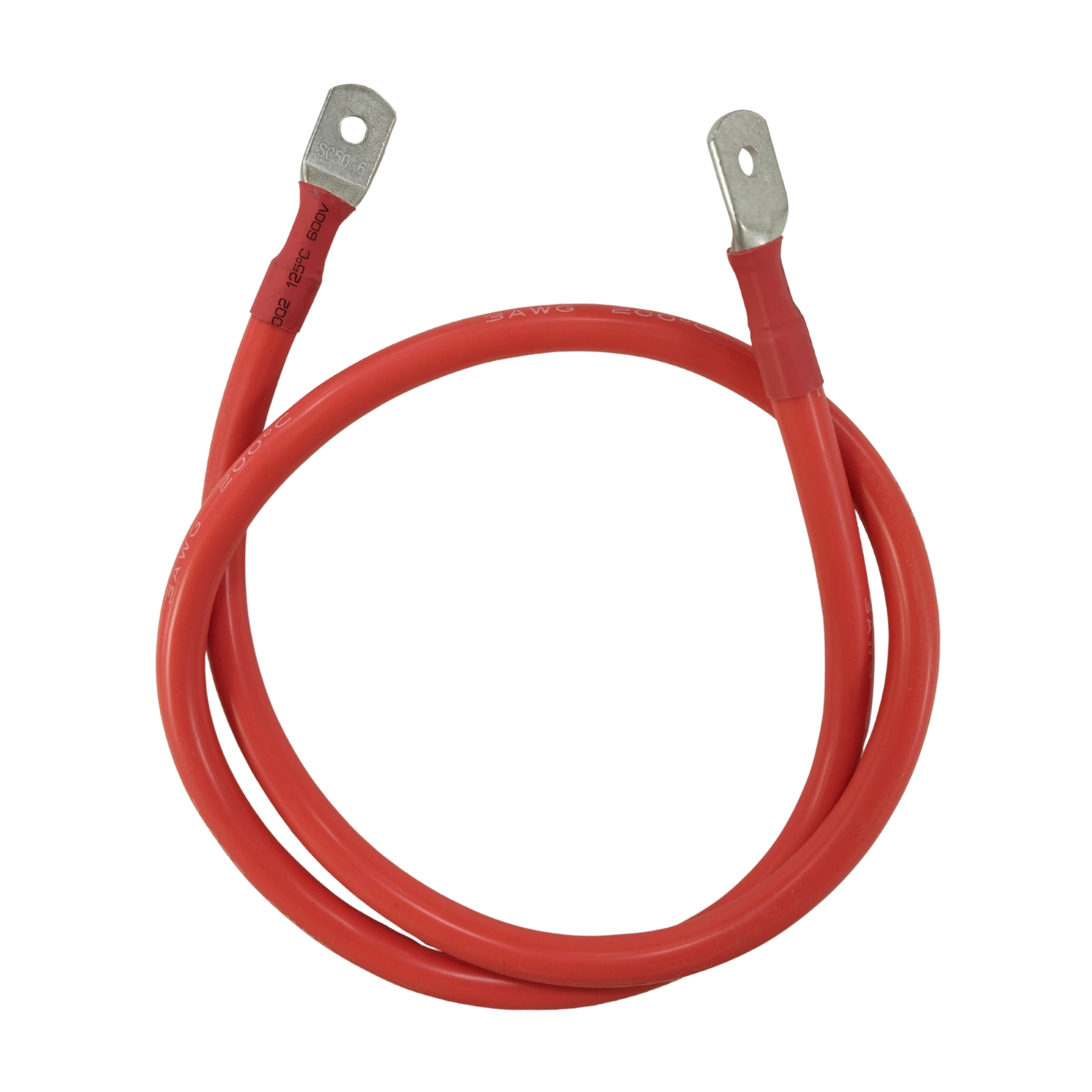 SILICONE WIRE 3AWG RED WITH (SC50-6PLUGS)1000MM